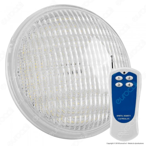 V-Tac VT-1268 Lampada LED RGB da Piscina PAR56 8W IP68 12V con Telecomando - SKU 7558