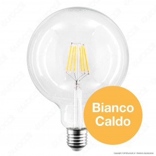 Life Lampadina LED E27 7,5W Globo G125 Filamento - mod. 39.920388c1