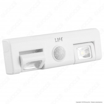 Life Lampada LED da Parete Alimentata a Batterie con Sensore di