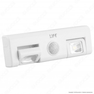 Life Lampada LED da Parete Alimentata a Batterie con Sensore di