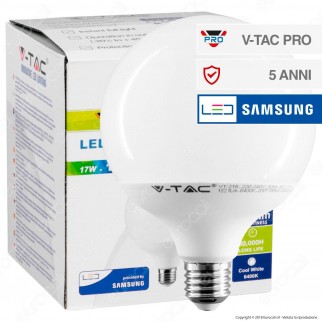 V-Tac PRO VT-218 Lampadina LED E27 17W Globo G120 Chip Samsung - SKU