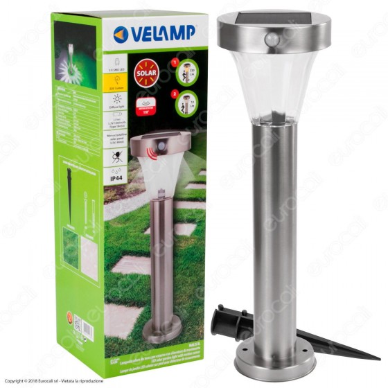 Velamp Malis XL Lampada LED da Terra 2,2W con Pannello Solare e Velamp Malis XL Lampada LED da Terra 2,2W con Pannello Solare e