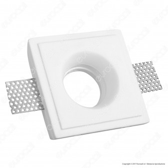 [EBAY] Portafaretto Quadrato da Incasso in Gesso per Lampadine GU10 e