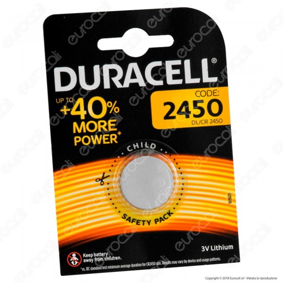 Duracell Lithium CR2450 / DL2450 / ECR2450 Pila 3V - Blister 1 Duracell Lithium CR2450 / DL2450 / ECR2450 Pila 3V - Blister 1