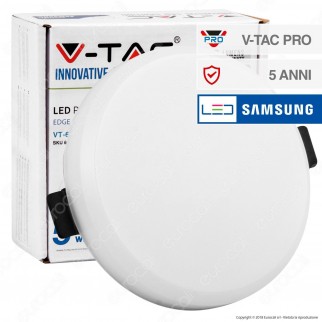 V-Tac PRO VT-608RD Pannello LED Rotondo 8W SMD da Incasso con Driver