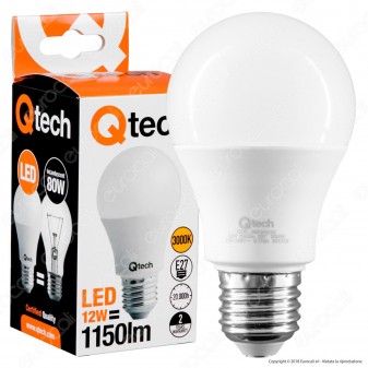 Qtech Lampadina LED E27 12W Bulb A60