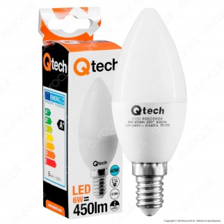 Qtech Lampadina LED E14 6W Candela - mod. 90020004 / 90020005 /