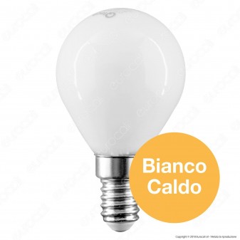 Qtech Lampadina LED E14 4W MiniGlobo P45 White Filamento - mod.