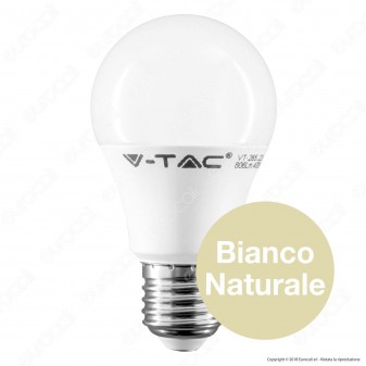 V-Tac PRO VT-265 Lampadina LED E27 6,5W Bulb A60 Chip Samsung - SKU 255 / 256 / 257