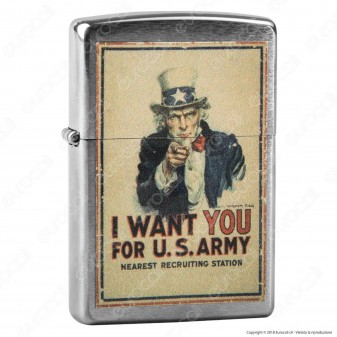 Accendino Zippo Mod. 29595 US Army - Ricaricabile Antivento