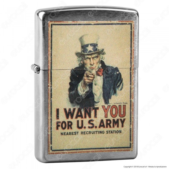 Accendino Zippo Mod. 29595 US Army - Ricaricabile Antivento Accendino Zippo Mod. 29595 US Army - Ricaricabile Antivento