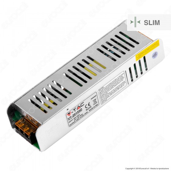 V-Tac VT-20155D Alimentatore Slim Series 150W Triac Dimmerabile 24V a V-Tac VT-20155D Alimentatore Slim Series 150W Triac Dimmerabile 24V a