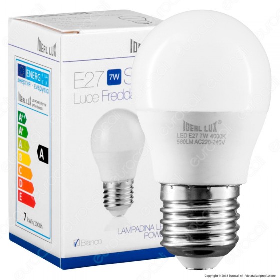 Ideal Lux Lampadina LED E27 7W MiniGlobo G45 - mod. 151755 / 151960 Ideal Lux Lampadina LED E27 7W MiniGlobo G45 - mod. 151755 / 151960