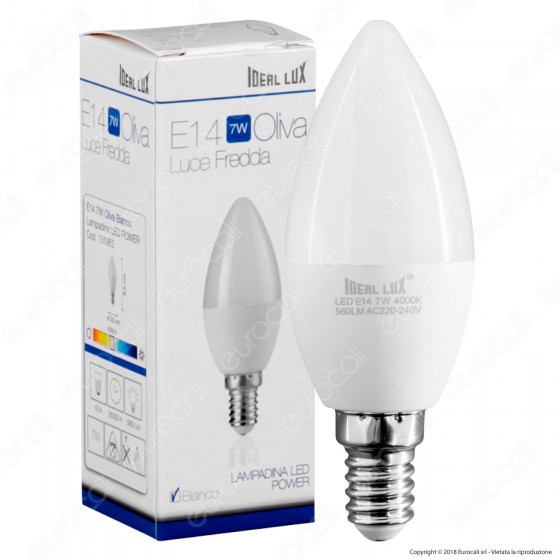 Ideal Lux Lampadina LED E14 7W Candela - mod. 151748 / 151953 Ideal Lux Lampadina LED E14 7W Candela - mod. 151748 / 151953