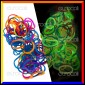 Loom Bands Elastici Colorati Glow Fosforescenti - Bustina da 600pz