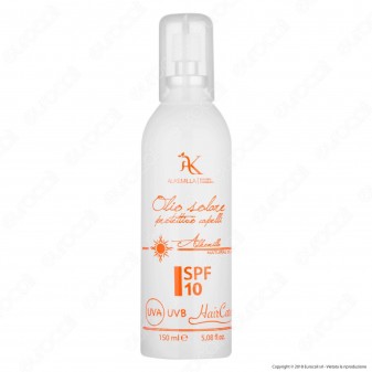 Alkemilla Olio Solare Protezione Capelli Spray SPF 10 - Flacone da
