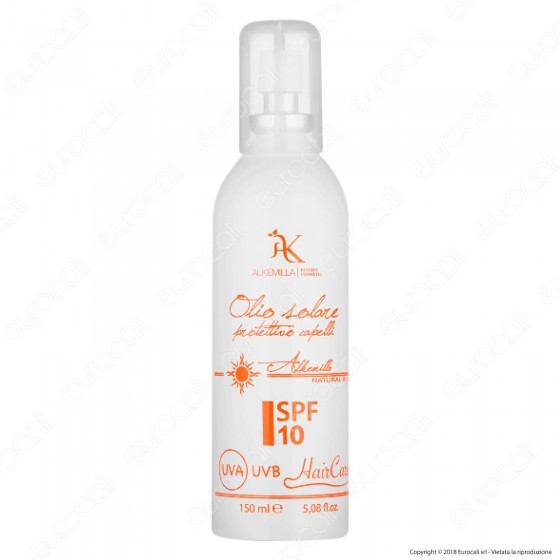 Alkemilla Olio Solare Protezione Capelli Spray SPF 10 - Flacone da Alkemilla Olio Solare Protezione Capelli Spray SPF 10 - Flacone da