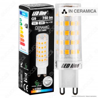 LED Line Lampadina LED G9 8W Bulb Ceramic - mod. 247903 / 247910 /