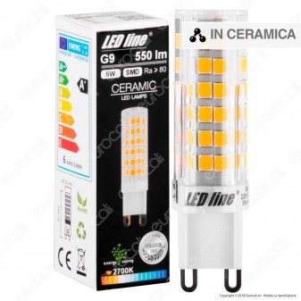LED Line Lampadina LED G9 6W Bulb Ceramic - mod. 245947 / 245954 /