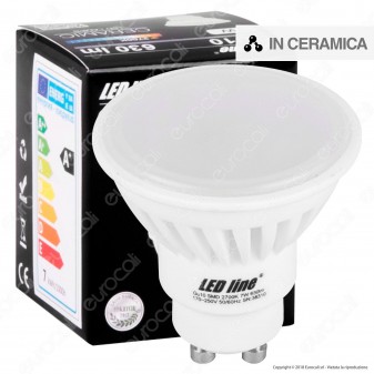 LED Line Lampadina LED GU10 7W Faretto Spotlight in Ceramica 120° -