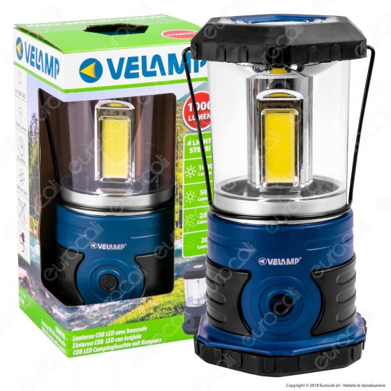Velamp Compass Lanterna LED COB da Campeggio con Luce Dimmerabile - Velamp Compass Lanterna LED COB da Campeggio con Luce Dimmerabile -
