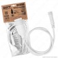 Cavo Portalampada E27 con Connettore Maschio 2 Pin Colore Bianco IP44 4 Metri