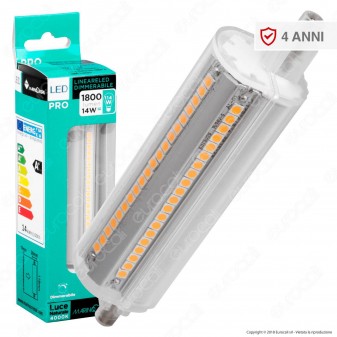 Marino Cristal Serie PRO Lampadina LED R7s L118 14W Bulb Tubolare