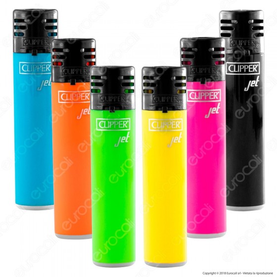 Clipper Jet Flame Accendino Turbo Elettronico Antivento - 6 Accendini Clipper Jet Flame Accendino Turbo Elettronico Antivento - 6 Accendini