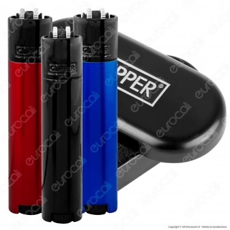Clipper Metal Large in Metallo Fantasia Metal Night - 1 Accendino