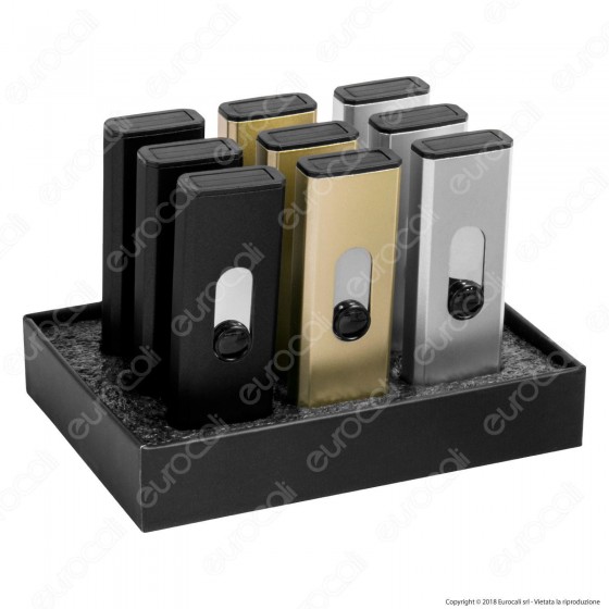 Champ Push Up ARC Lighter Accendino USB Antivento Ricaricabile - Box Champ Push Up ARC Lighter Accendino USB Antivento Ricaricabile - Box