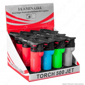 Flaminaire Paris Accendino Torch 500 Jet Soft Touch Antivento - Box