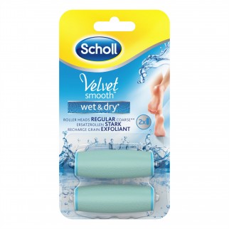 2 Testine di Ricambio Scholl Velvet Smooth Wet & Dry