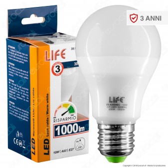 Life Serie GF Lampadina LED E27 10W Bulb A60 - mod. 39.920345C /
