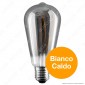 Immagine 2 - Daylight Lampadina E27 Filamento LED a Doppio Arco 5W Bulb ST64 con
