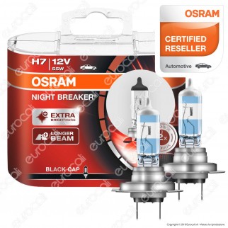 Osram Night Breaker Unlimited Alta Visibilità - 2 Lampadine H7
