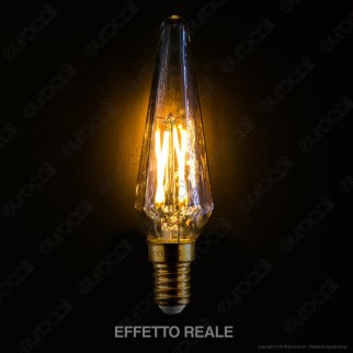 Girard Sudron Lampadina Filamento LED E14 4W Candela Ambrata