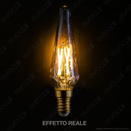 Girard Sudron Lampadina Filamento LED E14 4W Candela Ambrata