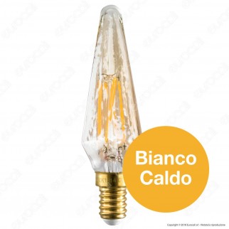 Girard Sudron Lampadina Filamento LED E14 4W Candela Ambrata