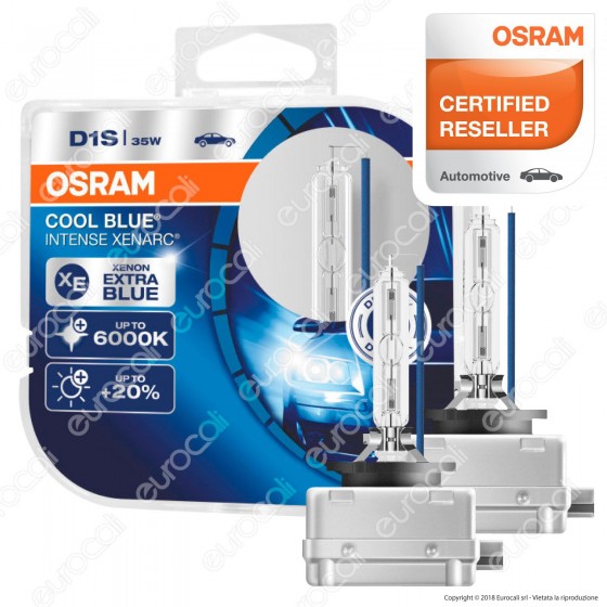 Osram Cool Blue Intense Xenarc Fari Xeno 35W - 2 Lampadine D1S Osram Cool Blue Intense Xenarc Fari Xeno 35W - 2 Lampadine D1S