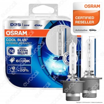 Osram Cool Blue Intense Xenarc Fari Xeno 35W - 2 Lampadine D2S
