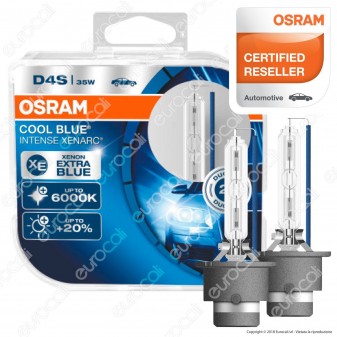 Osram Cool Blue Intense Xenarc Fari Xeno 35W - 2 Lampadine D4S