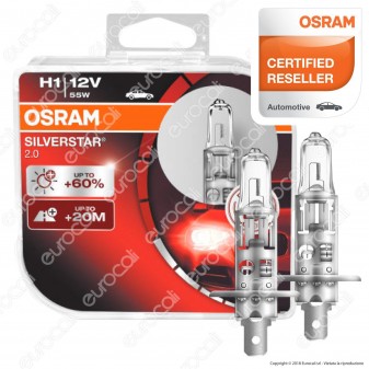 Osram Silverstar 2.0 - 2 Lampadine H1 