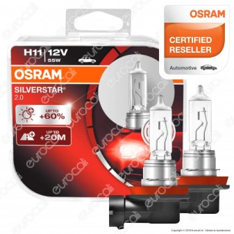 Osram Silverstar 2.0 55W - 2 Lampadine H11 [TERMINATO]