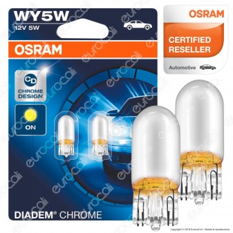Osram Diadem Chrome Luci di Segnalazione 5W - 2 Lampadine WY5W