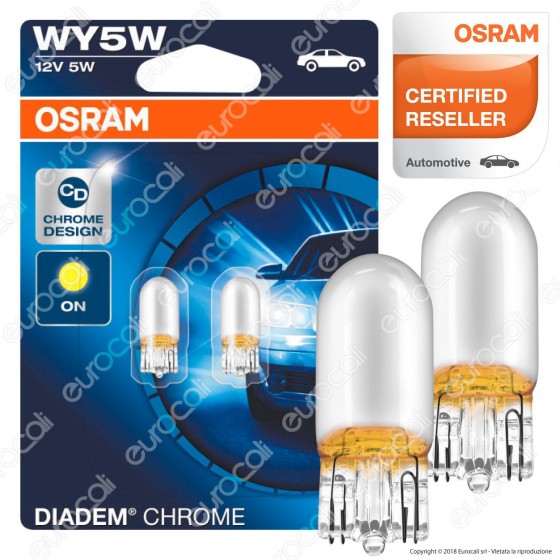 Osram Diadem Chrome Luci di Segnalazione 5W - 2 Lampadine WY5W Osram Diadem Chrome Luci di Segnalazione 5W - 2 Lampadine WY5W