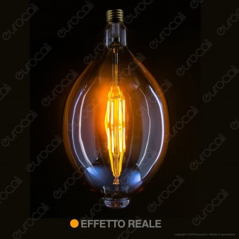 Daylight Lampadina E27 Filamenti LED 11W Tubolare BT180 con Vetro