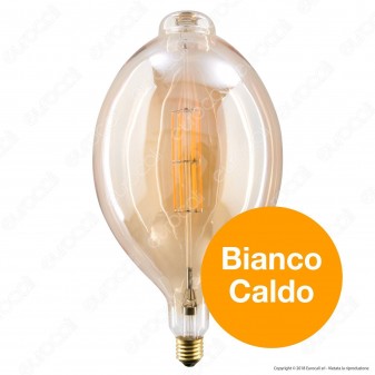 Daylight Lampadina E27 Filamenti LED 11W Tubolare BT180 con Vetro