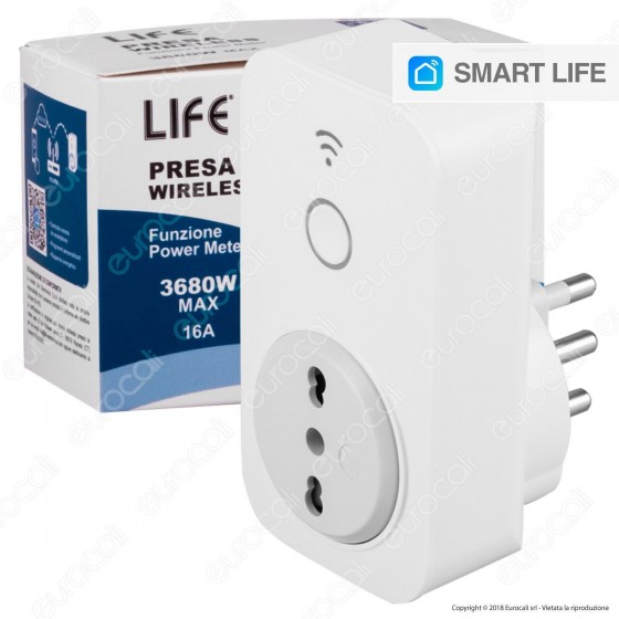 Life Presa Wireless Smart Life Wi-Fi Spina 16A 2P+T - mod. 39.9WP4000 Life Presa Wireless Smart Life Wi-Fi Spina 16A 2P+T - mod. 39.9WP4000