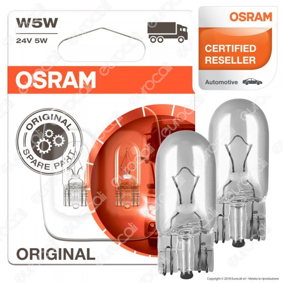 Osram Original Line per Camion 5W - 2 Lampadine W5W Osram Original Line per Camion 5W - 2 Lampadine W5W