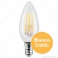 Immagine 2 - V-Tac PRO VT-254 Lampadina LED E14 4W Candela Filament Chip Samsung -